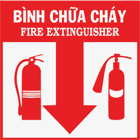 Thiết Bị PCCC Bảng báo bình chữa cháy bột và CO2