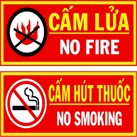 Bảng cấm lửa cấm thuốc trong PCCC